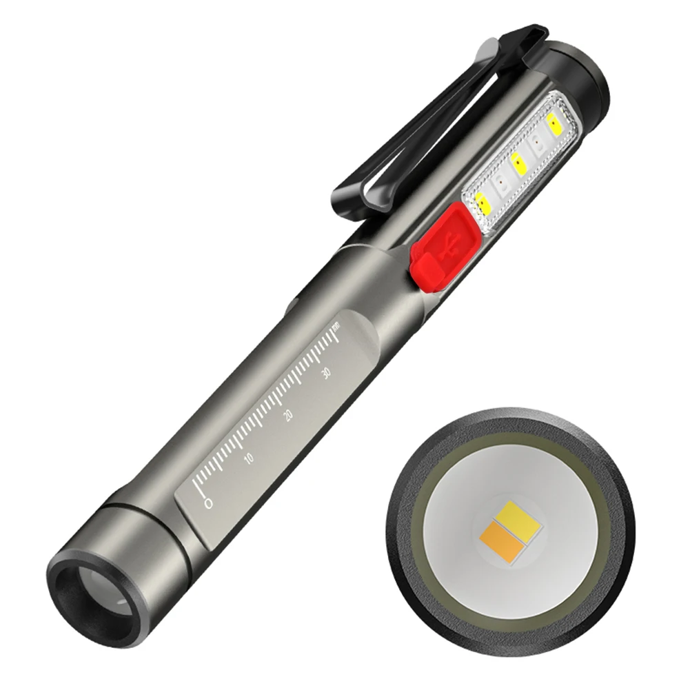 Portable First Aid Work Inspection Flashlight Rechargeable First Aid Pen Light Torch Multifunctional for Doctor Nurse Diagnosis