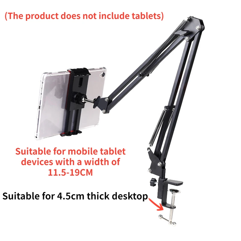 360Degree Long Arm Tablet Holder Stand for 4 to 11inch Tablet Smartphone Bed Desktop Lazy Holder Bracket Support for iPad