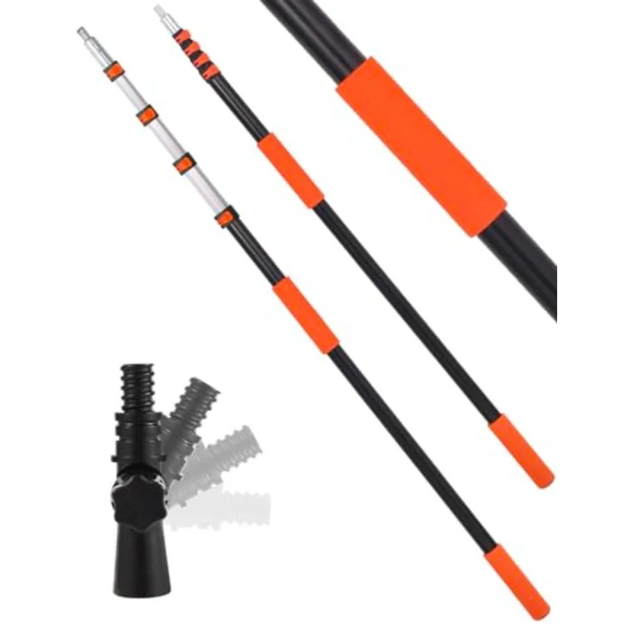 

Telescopic Extension Pole Reach to 28FTPaint Roller Extension Pole telescoping Pole with Flip-Lock Design Multi-Purpose extenda