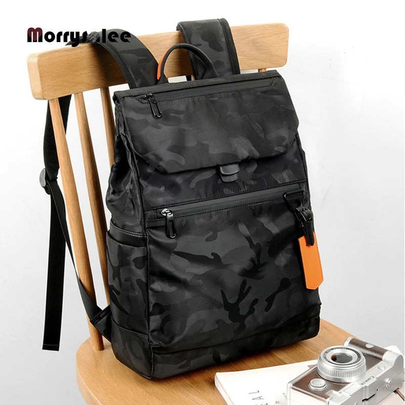 Men Backpack 14 Inches Laptop 2024 Women Large Capacity Backpacks Pleated Casual Style Bag Water Repellent Male Sports backpack