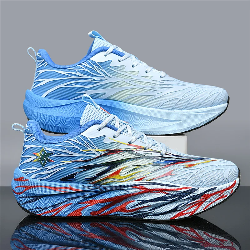 

New Summer Fashionable and Versatile Mens Sports Shoes Marathon Balance Wrapped Running Shoes Comfortable Street Walking Shoes