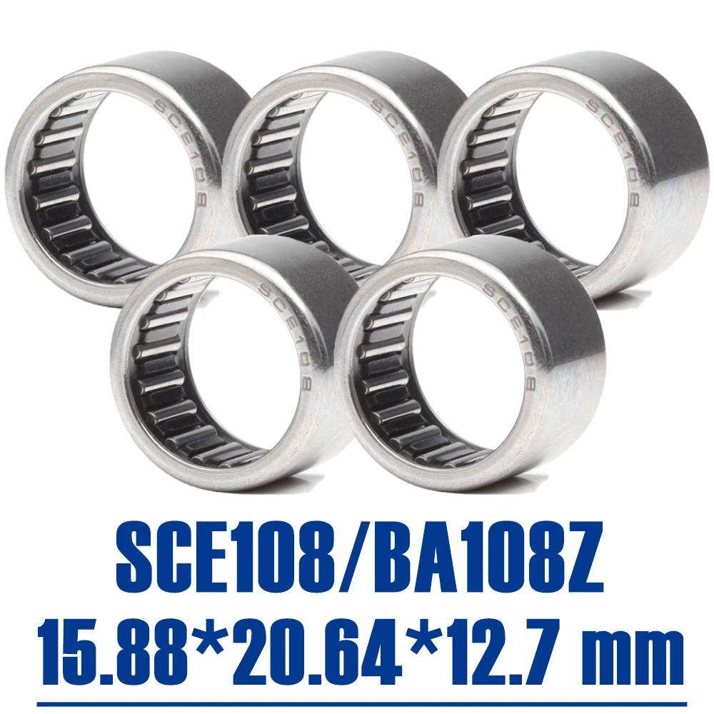 

SCE108 Bearing 15.88*20.64*12.7 mm ( 5 PCS ) Drawn Cup needle Roller Bearings B108 BA108Z SCE 108 Bearing