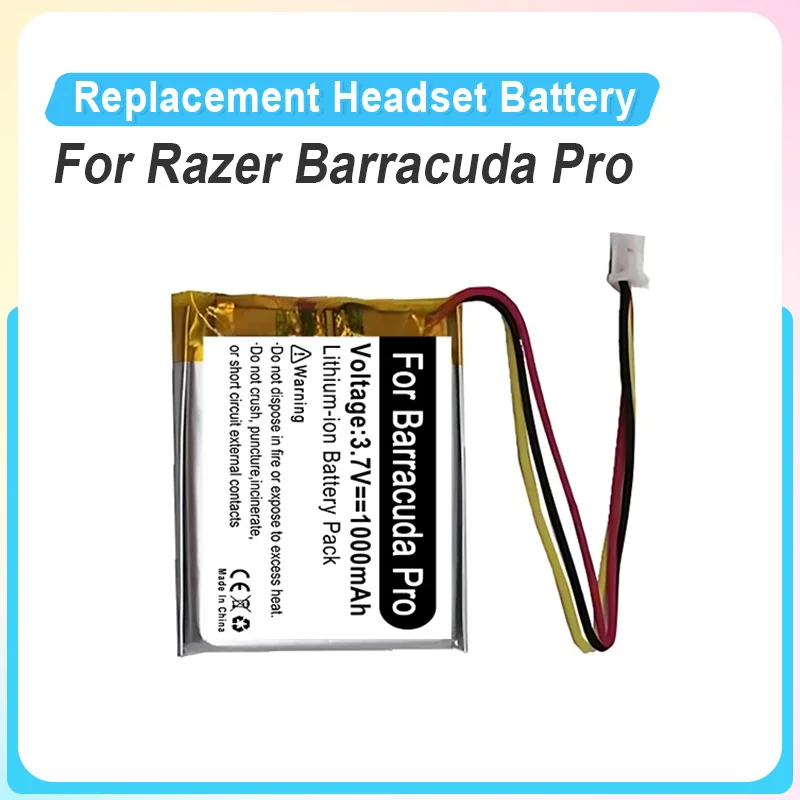 Replacement Headset Battery For Razer Barracuda Pro X BarracudaX RZ04-0380 RZ04-03780 Wireless Headphones