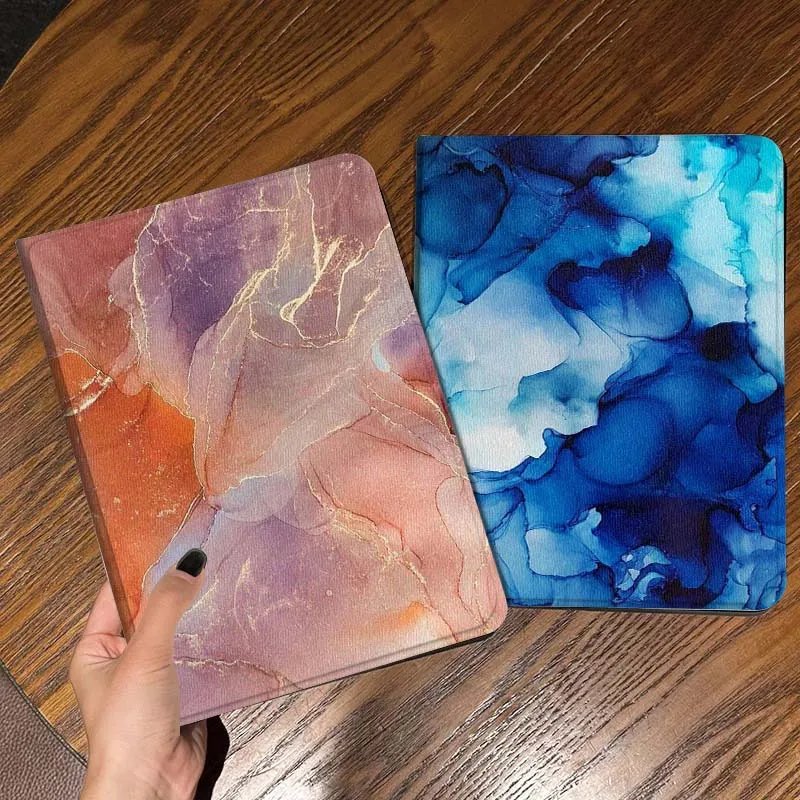 

Чехол для планшета Samsung Galaxy Tab S7 S8 S9 S10 FE Lite с мраморным узором и золотыми прожилками