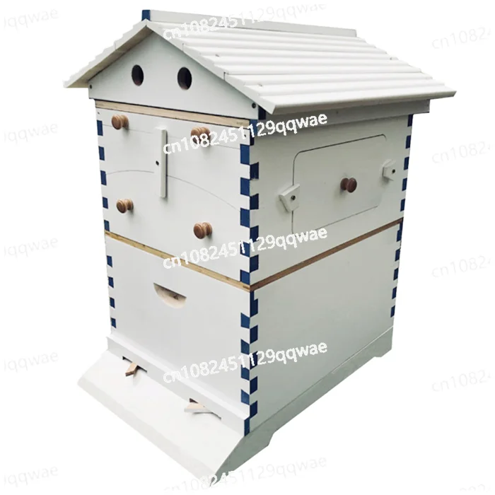 

New automatic wooden beehive 7-piece set with queen bee baffle