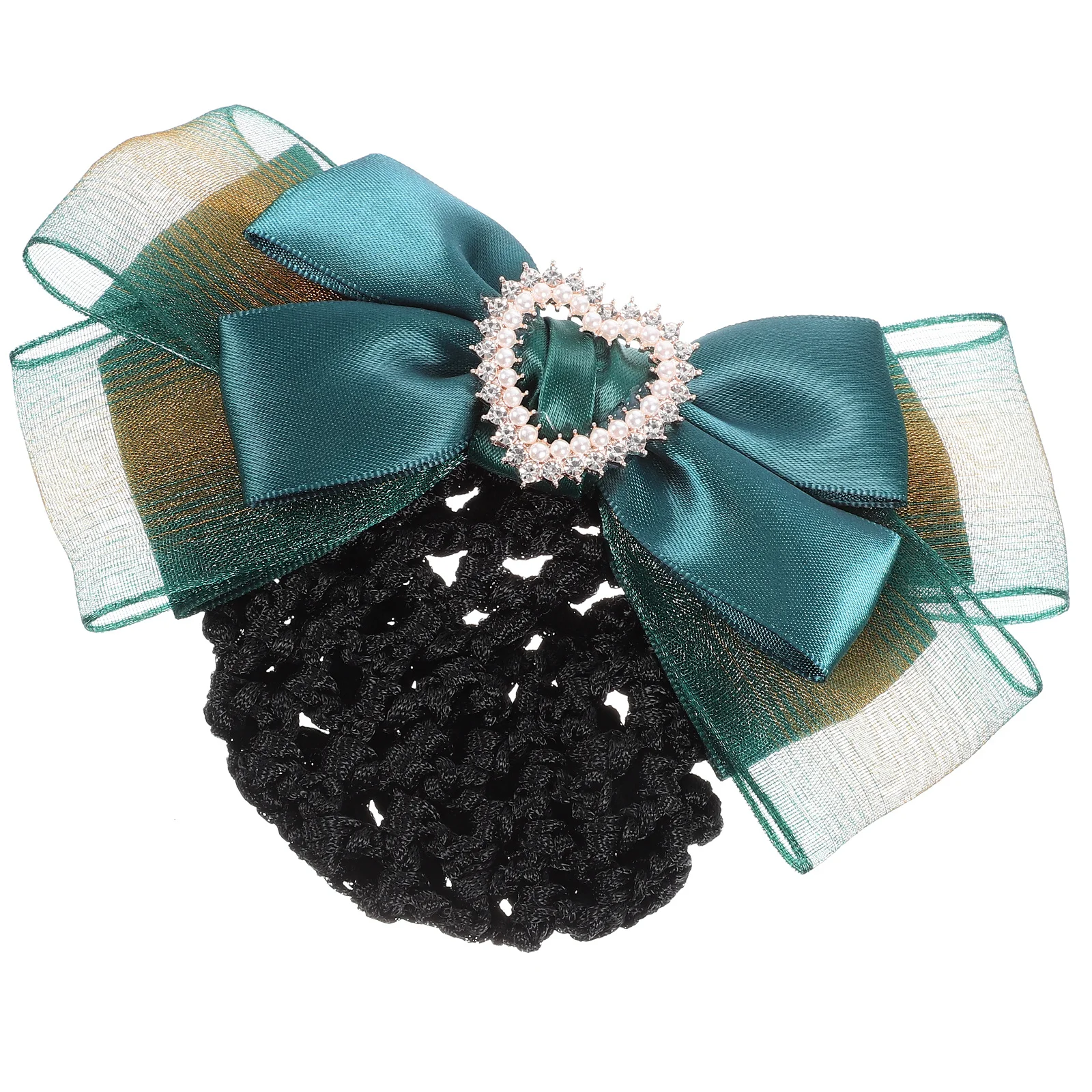 

Professional Hair Bun Cover Clip Bowknot Mesh Net for Elegant Style Easy to Use Lightweight No Damage Gift for Her