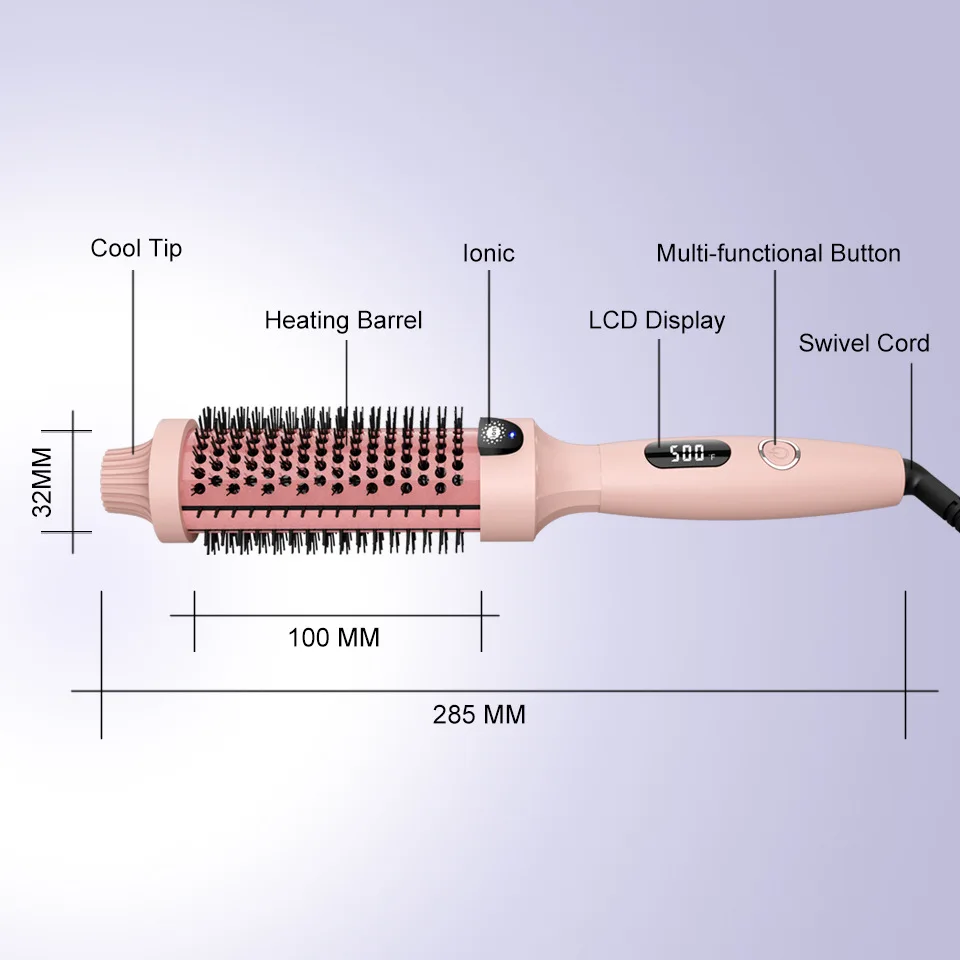 Hair Dryer Brush Hot Comb Big Roll Spiral Wave Curling Hair Roller Fluffy High-ceiling Straight Curling Curling Iron Anti-scald view 5