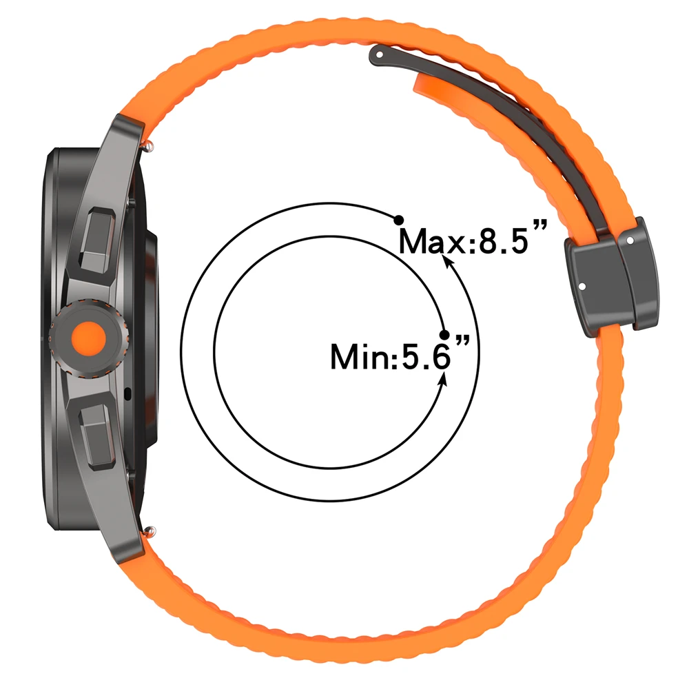 20 22 mm für Garmin Venu 4 45 mm/Venu 3 2 SQ Vivoactive 5 6 3 4 Magnetschlaufe Silikonband Forerunner 265 255 165 570 645 Armband – Detail 4