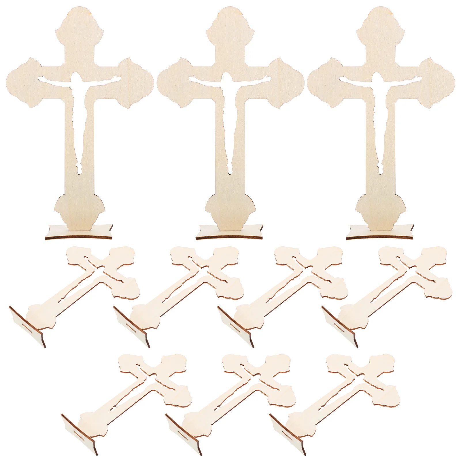 

10Pcs Small Wooden Cross DIY Religious Symbol Natural Beauty Home Decoration Delicate Gift for Any Occasion Wooden Cross