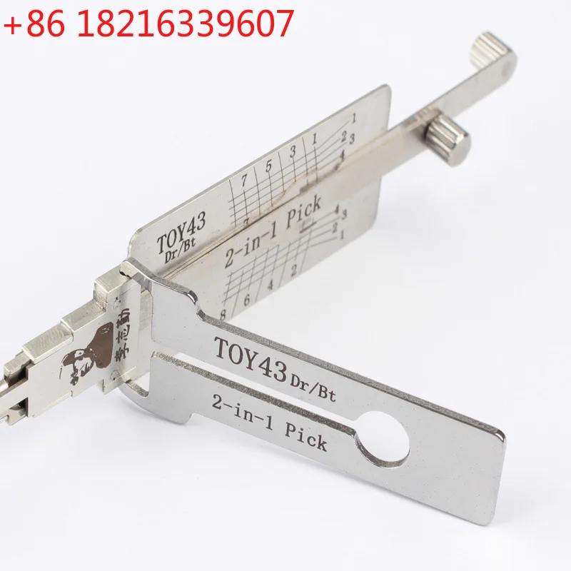 43 Dr Bt 4 and 7 Teeth Are Broken 2-IN-1 for Toyota Older for Camry Pick and Decoder  Door Lock Open Locksmith Tool