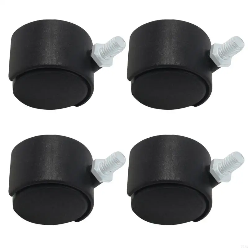 77JA Bánh xe xoay yên tĩnh cho đồ nội thất với phanh và dễ dàng lắp đặt 4pcs