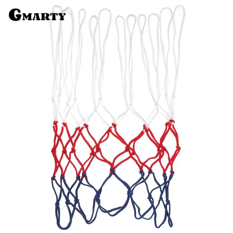 Outdoor Sports Basketball Net Standard Nylon Thread Basketball Hoop Mesh Net Backboard Rim Ball Pum 12 Loops