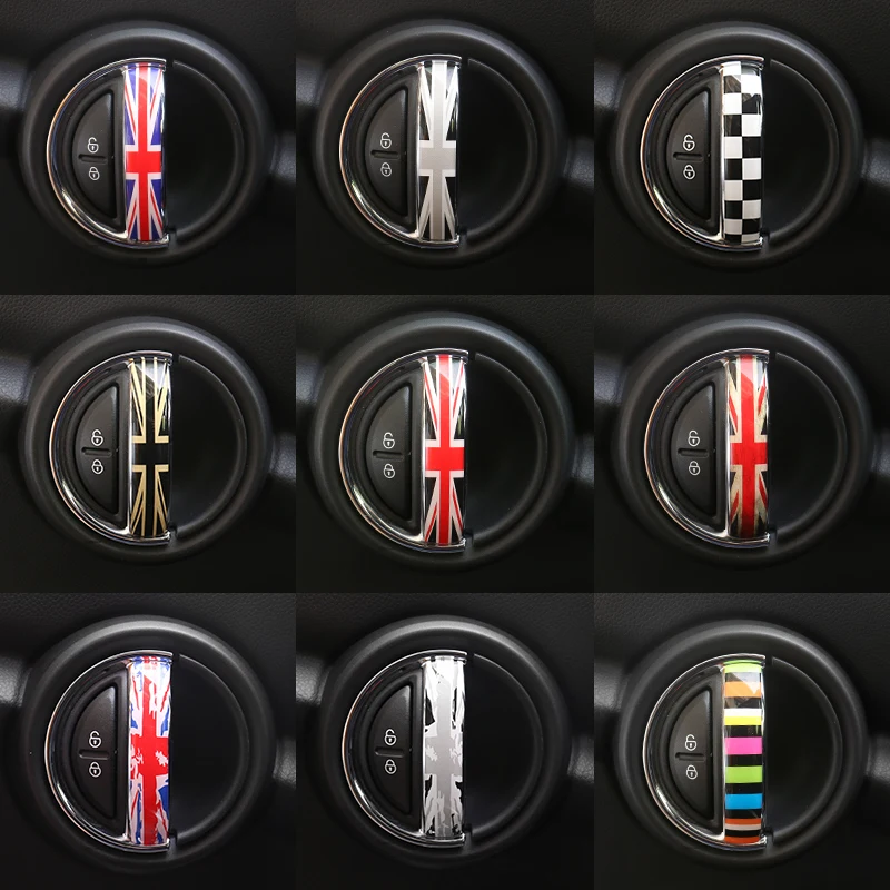 For MINI Cooper F56 2Pcs/Set 3D Union Jack Car Interior Door Handle Stickers Protection Cover Decals Decoration Auto Accessories