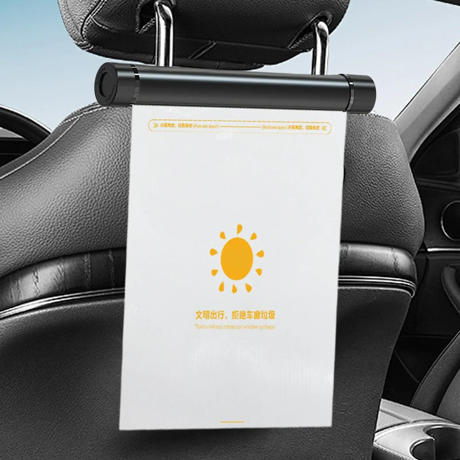 

Car Trash Can For Back Seat Rolling Car Seat Storage Litter Bag Organization And Storage Vehicle Accessories For SUV Truck Sedan