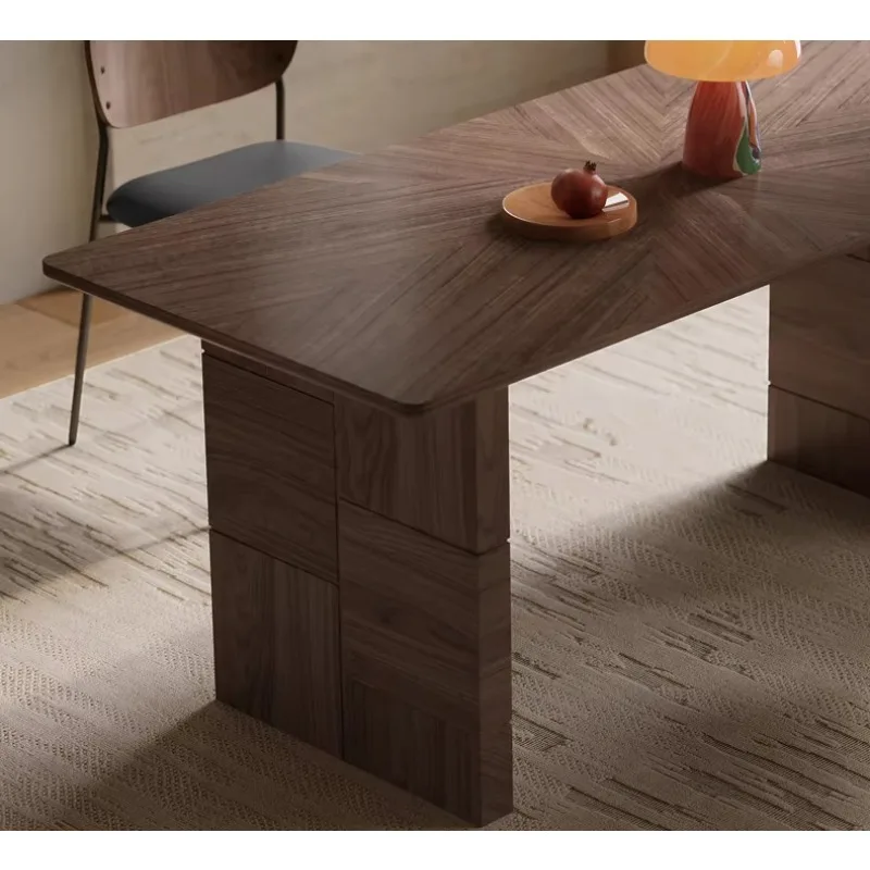 

Luxury Stone Dining Table High Quality Midcentury Design Durable Hotel Villa Courtyard Dining Room Furniture 6 Seater