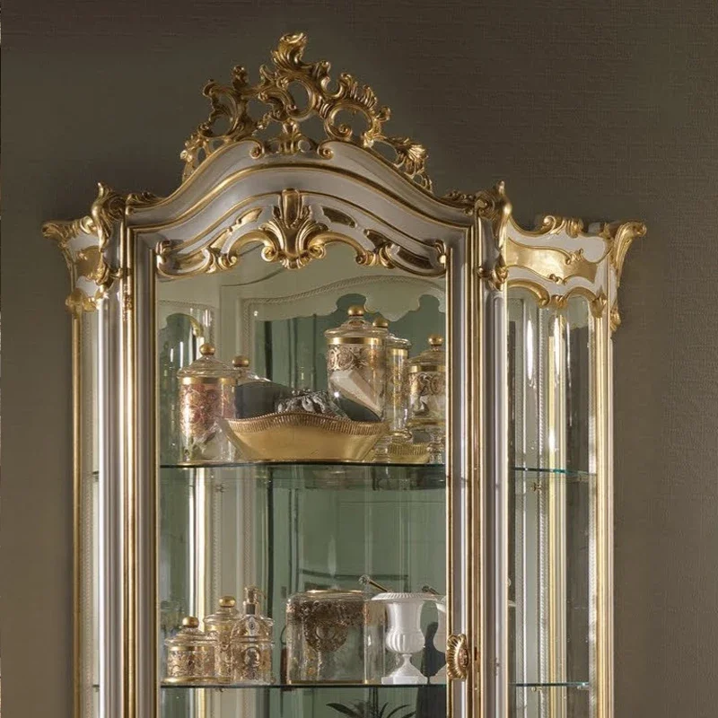 الأوروبي باب واحد ث ine ca binet r etro gol d احباط s olid wo od كابينة النبيذ et Antiq e مجموعة disp lay cab inet