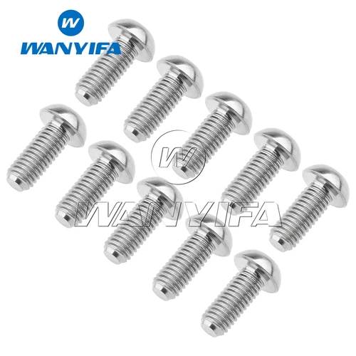 Imagen 2 del producto Wanyifa-pernos de titanio M5x10/12mm, soporte de botella, tornillo de cabeza Torx de titanio para bicicleta, 10 unidades por lote