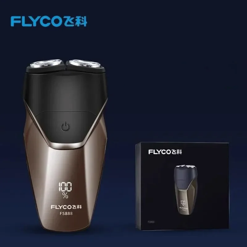 ماكينة حلاقة كهربائية صغيرة محمولة للرجال من Flyco FS888 ماكينة حلاقة ذكية جديدة مضادة للقرص IPX7 مقاومة للماء سعة شحن عرض الحلاقة