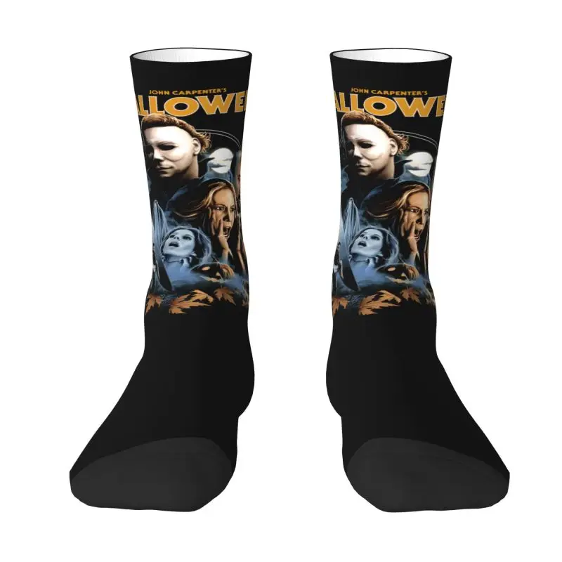 

Cute Men's Halloween Dress Socks Unisex Comfortable Warm 3D Print Michael Myers Horror Movie Crew Socks