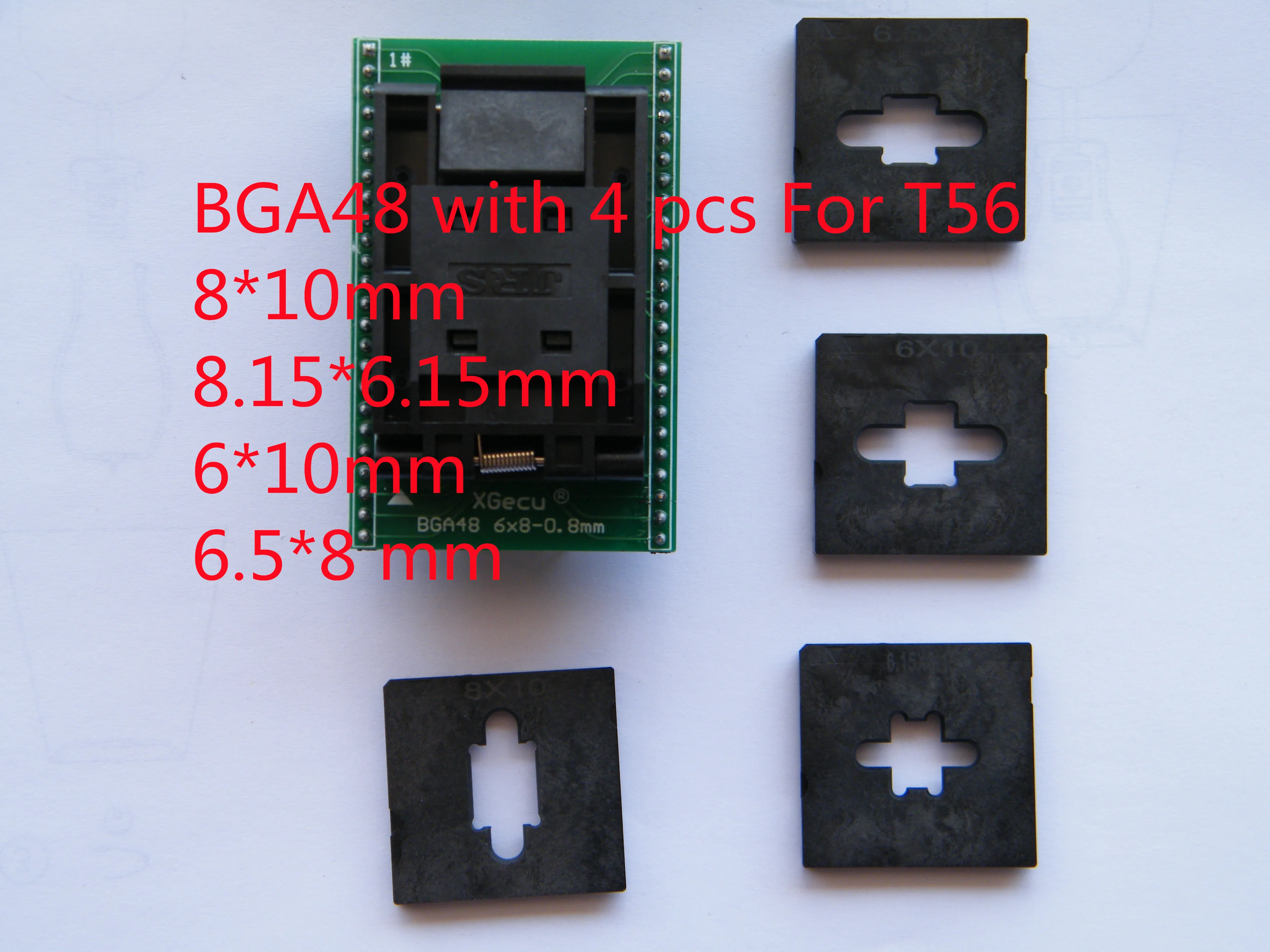 Imagem -06 - Adaptador para T56 Nand Programador Soquete Programação Calculadora Chip Programável Bga48 6*80.8 mm 8*10 mm 8.15*6.15 mm 6*10 mm 6.5*8