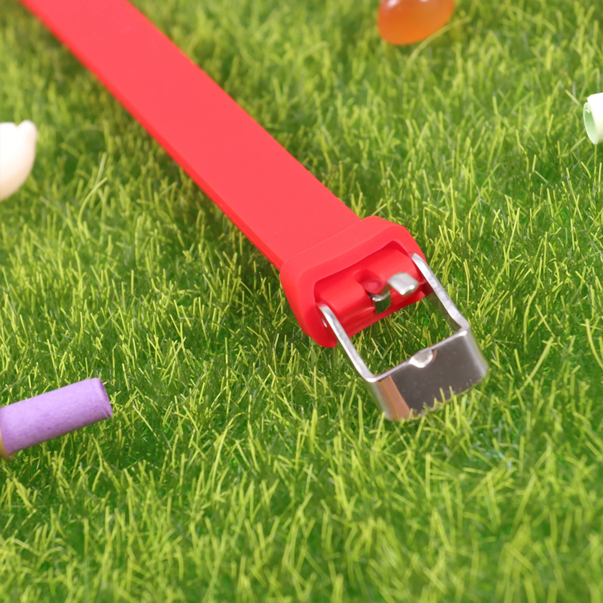 

Silicone Wristband Red Durable Kids Rubber Bracelet Adjustable For Children Boys Girls Solid Gift Fitness