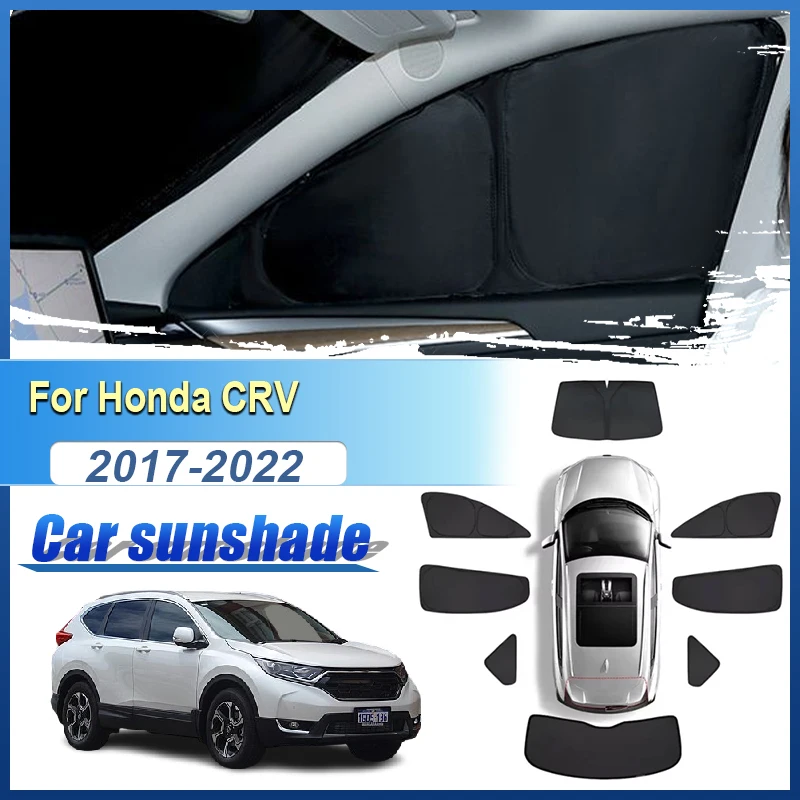 

For Honda CR-V CRV 2017-2022 Anti-UV Car Window Sun Sunscreen Full Visors Windshield Cover Privacy Shield Tools Auto Accessories