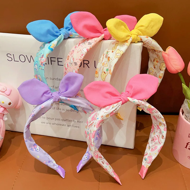 Sanrio children rabbit ears hair bands cute strawberry fabric pressure hair bands girls do not strangle head non-slip hairpin