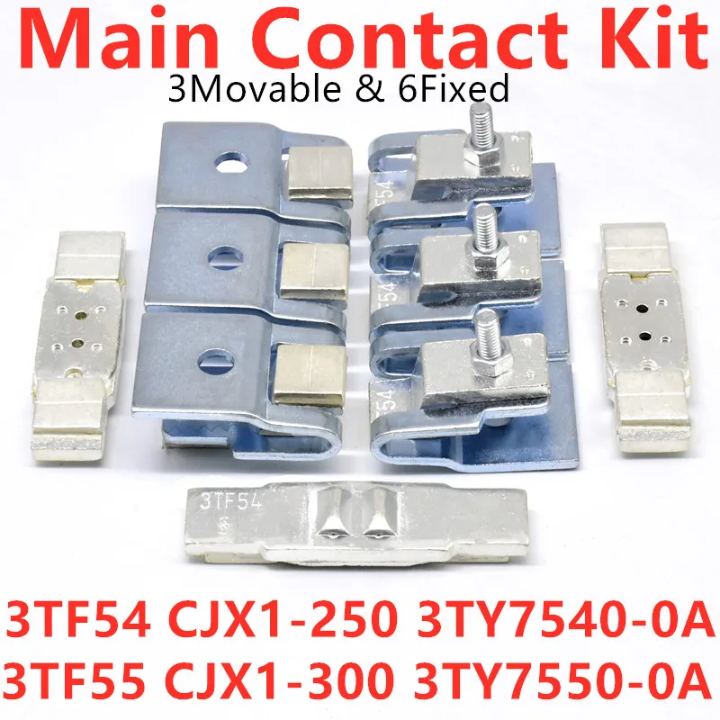 

Main Contact Kit for 3TF54 3TF55 Contactor Repair Kit 3TY7540-0A 3TY7550-0A 0X Moving And Fixed Contacts Contactor Spare Parts