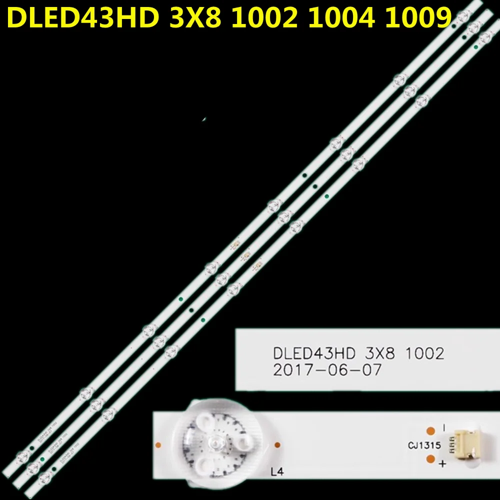 15PCS LED Backlight Strip DLED43HD 3X8 1002 1004 1009 For TH-43DX400C 46D6 XC-1942 43D9W ND4228 46A1