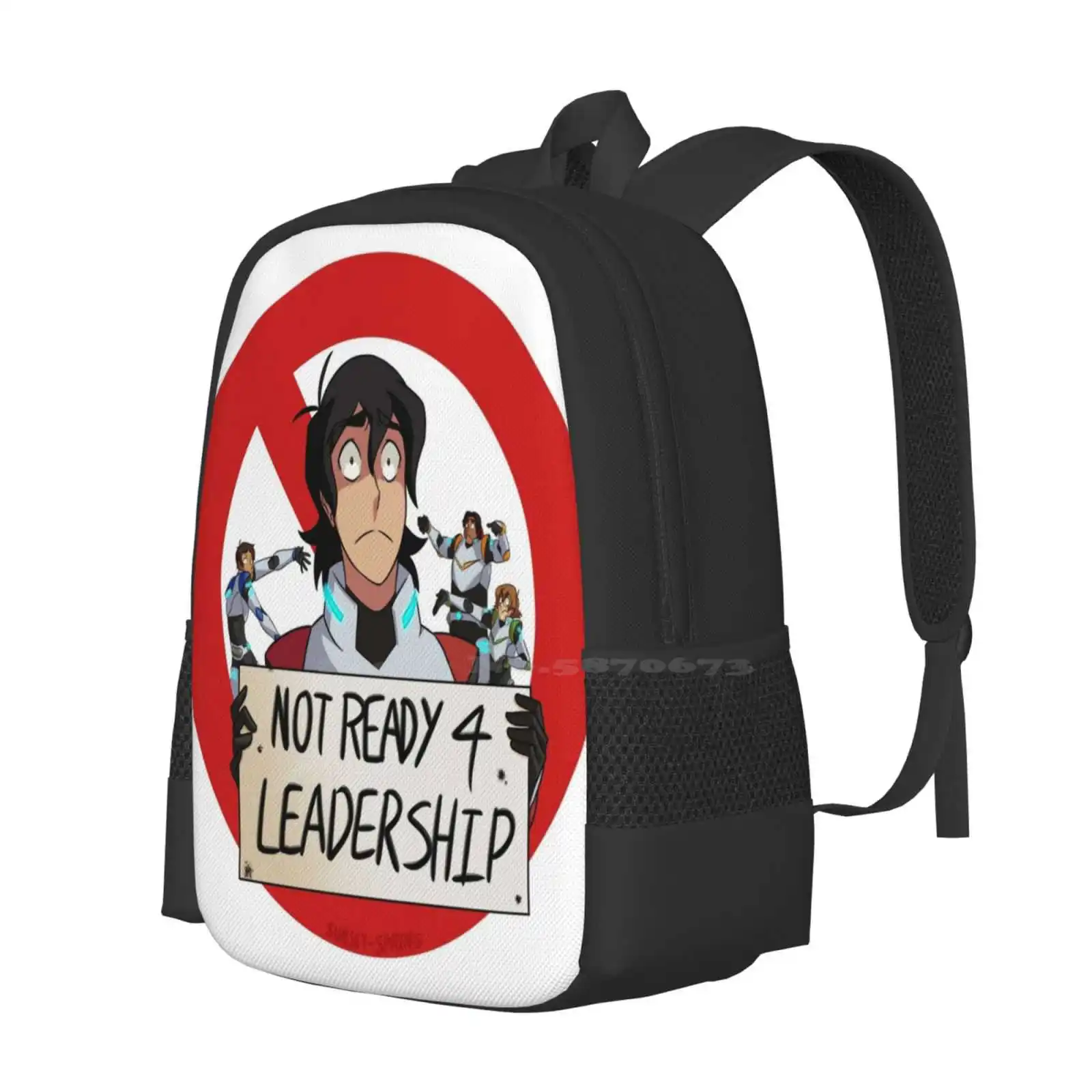 Not Ready For Leadership Teen College Student Backpack Pattern Design Bags Voltron Keith Lance Hunk Pidge