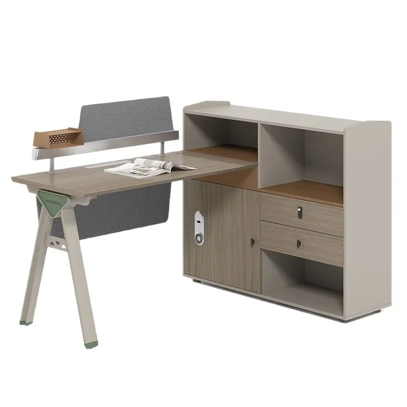 for Office Desk and Chair Combination Simple Modern Staff Seat Four Six People Booth Office Furniture Staff Table