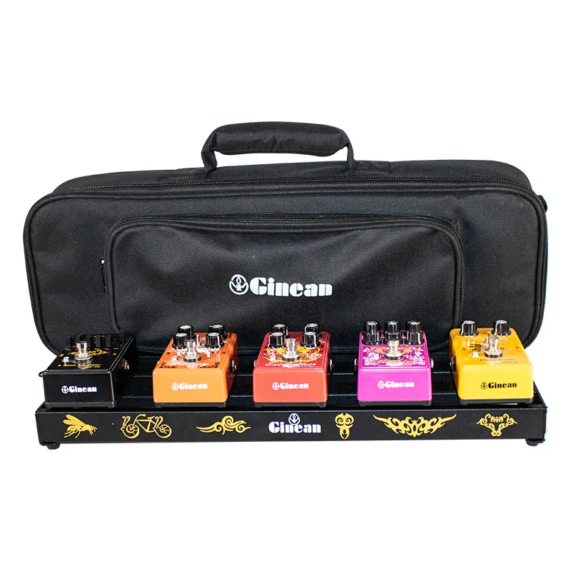 Portable Guitar Pedalboard Bag Effects Pedal Board Storage Carry Case Oxford Cloth Zipper Pouch 51x16x8cm