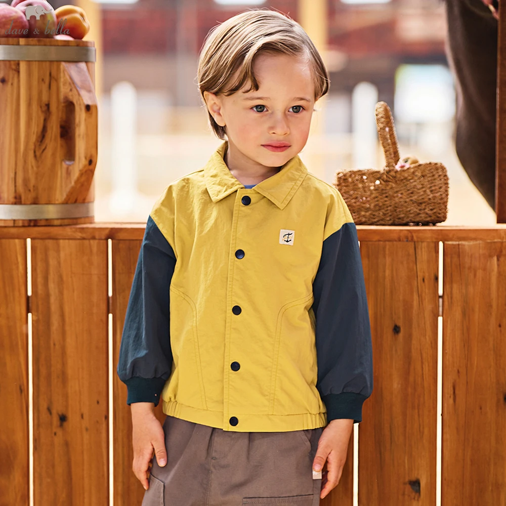 

Dave Bella Boys Spring Autumn Winter Coat and Jacket for Children Patchwork Outdoor Clothing Kids Outerwear DB3253170