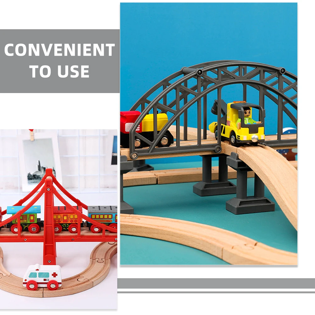

2pcs Accessories Railway Toy Plastic Model Railroad Bridges DIY Connector Lightweight Replacement Parts Compatible with
