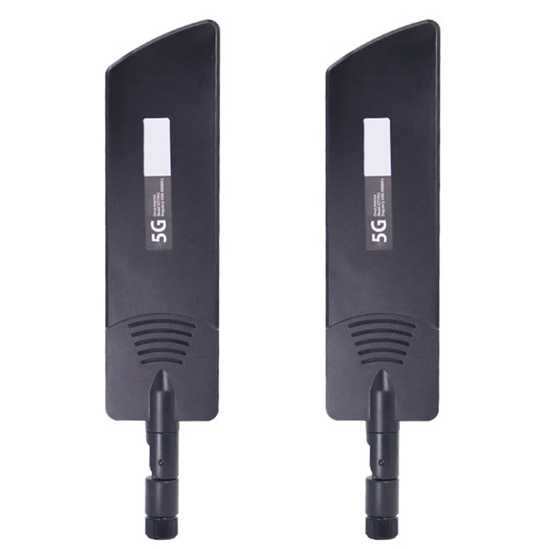 B24B 2PCS 5G/3G/4G/GSM Full Band Glue Stick Omni Wireless Smart Meter Router Module Gain 40Dbi Antenna, Black SMA Male