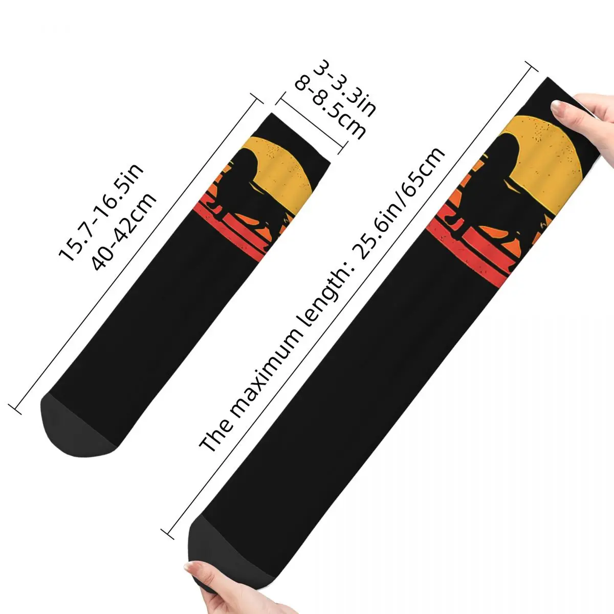 Happy Funny Men's Socks Retro Sunset Vintage Harajuku Dachshund Pet Dog Hip Hop Casual Crew Crazy Sock Gift Pattern Printed