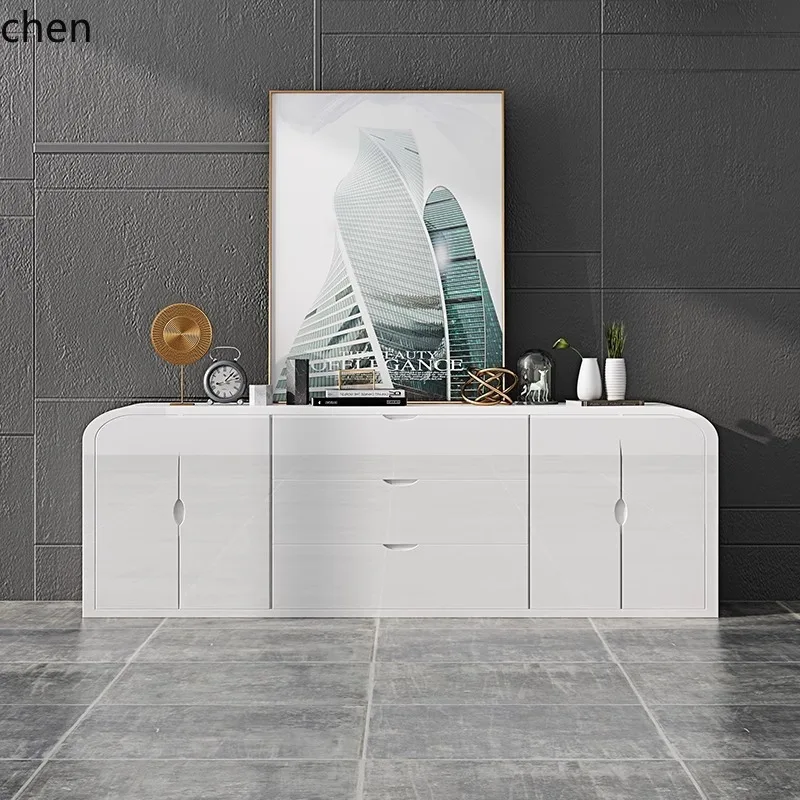 HXL Data Decoration Cabinet Simple White Bookshelf Lacquered File Archive Storage Cabinet
