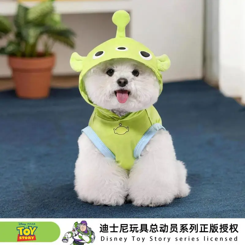 Kawaii Toy Story Alien Pet Cosplay Vest Spring Summer Thin Cute Cartoon Creativity Puppy Clothes for Teddy Bichon Small Dog