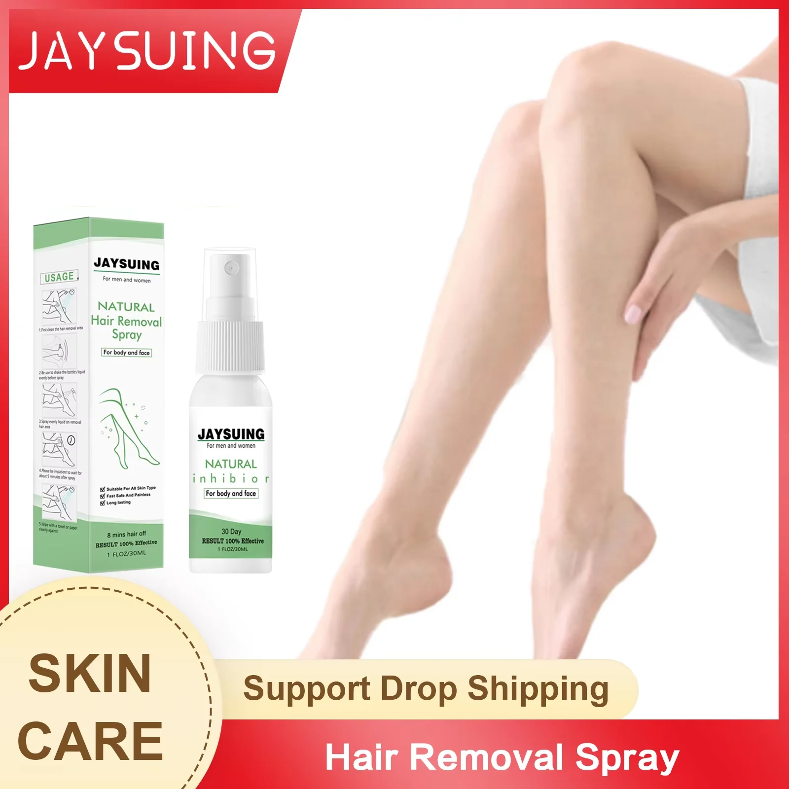 

2 Minutes Fast Hair Removal Spray Painless Leg Armpit Private Part Permanent Depilatory Nourishing Smooth Hair Growth Inhibitor