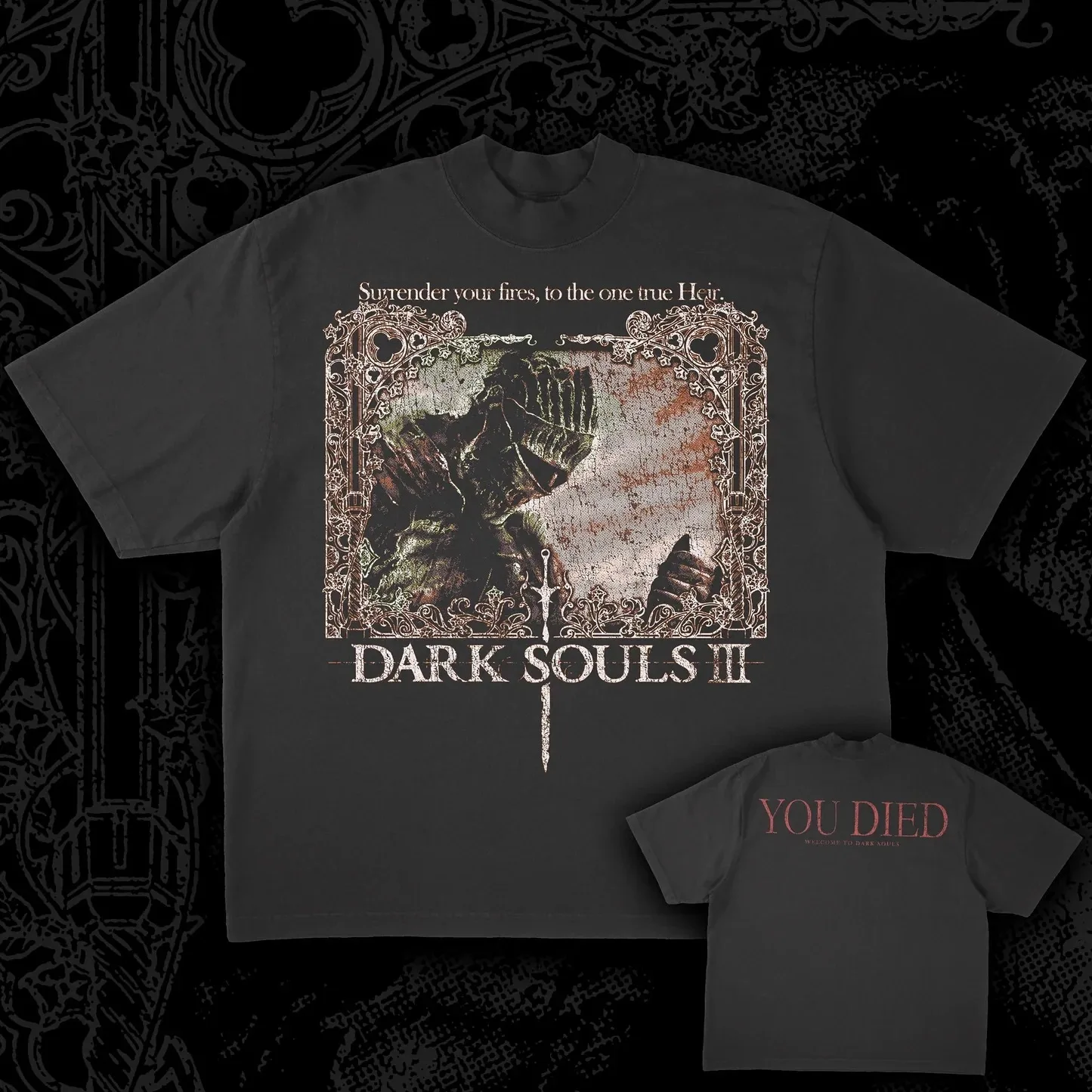 Action Role-playing Game Dark Soul Peripherals Graphic Print T-shirt Men Women Summer O-neck Cotton Loose Casual Oversized Top