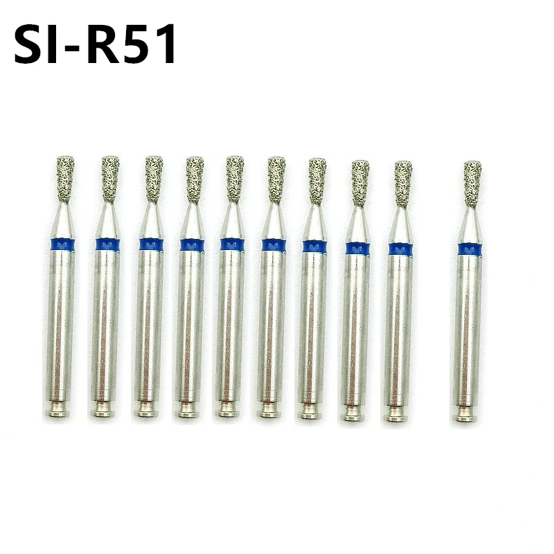 

10pcs/kit Dentistry Materials Diamond Burs Burs For 2.35mm Shank Low Speed Handpiece Drill SI-R51