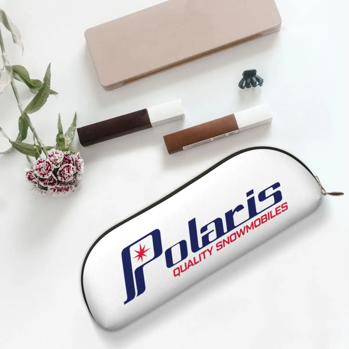 ヴィンテージポラリスロゴスノーモービルロゴペンケースペンホルダー収納文具ペンボックス鉛筆バッグ男の子女の子ギフト用
