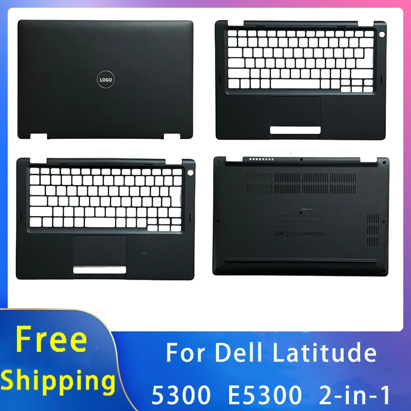 

New For Dell Latitude 5300 E5300 2-in-1;Replacemen Laptop Accessories Lcd Back Cover/Palmrest/Bottom With LOGO Black