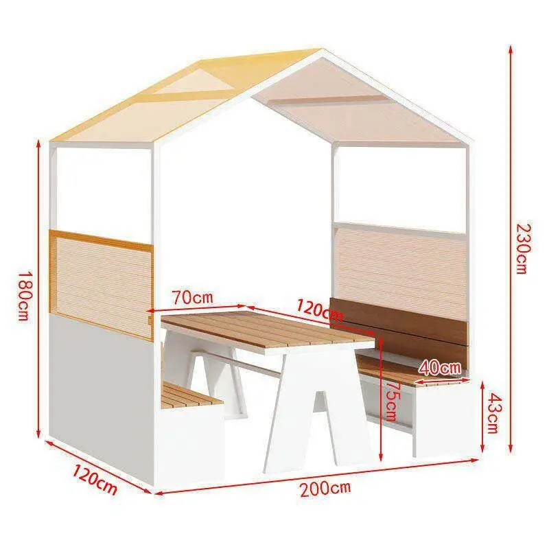 Outdoor courtyard table and chair combination Open-air coffee milk tea shop Internet celebrity dining table and chair