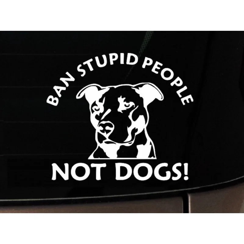 

Car decoration stickers FOR Ban Stupid People Pit Bull iPad Vinyl Car Window Decals Sticker Love My 20CM PVCKK