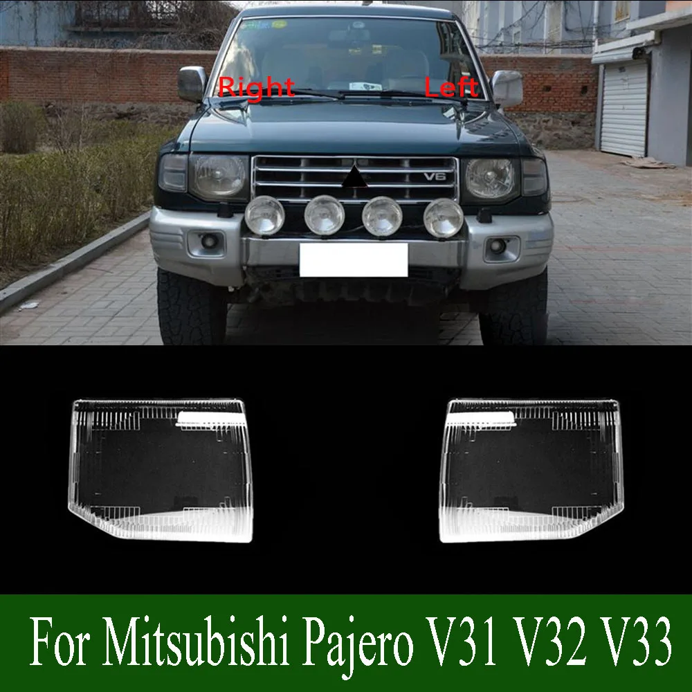 For Mitsubishi Pajero V31 V32 V33 Transparent Lampshade Lamp Shade Front Headlight Shell Headlamp Cover