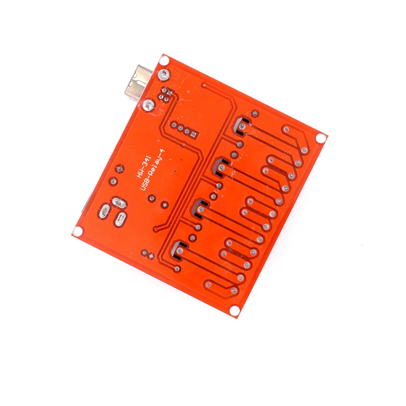 4-Way 12V Computer USB Control Switch Drive-Free Relay Module PC Intelligent Controller PCB Board ULN2803 WiringMethod NC/COM/NO