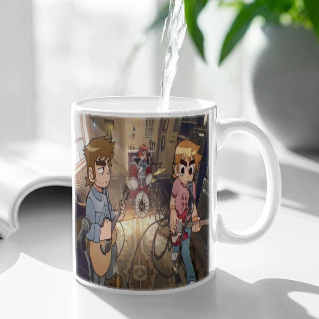 Anime Scott Pilgrim Coffee Mug 11oz Fun Ceramic Coffee Tea Cocoa Cup Handle Tea Drink Cup