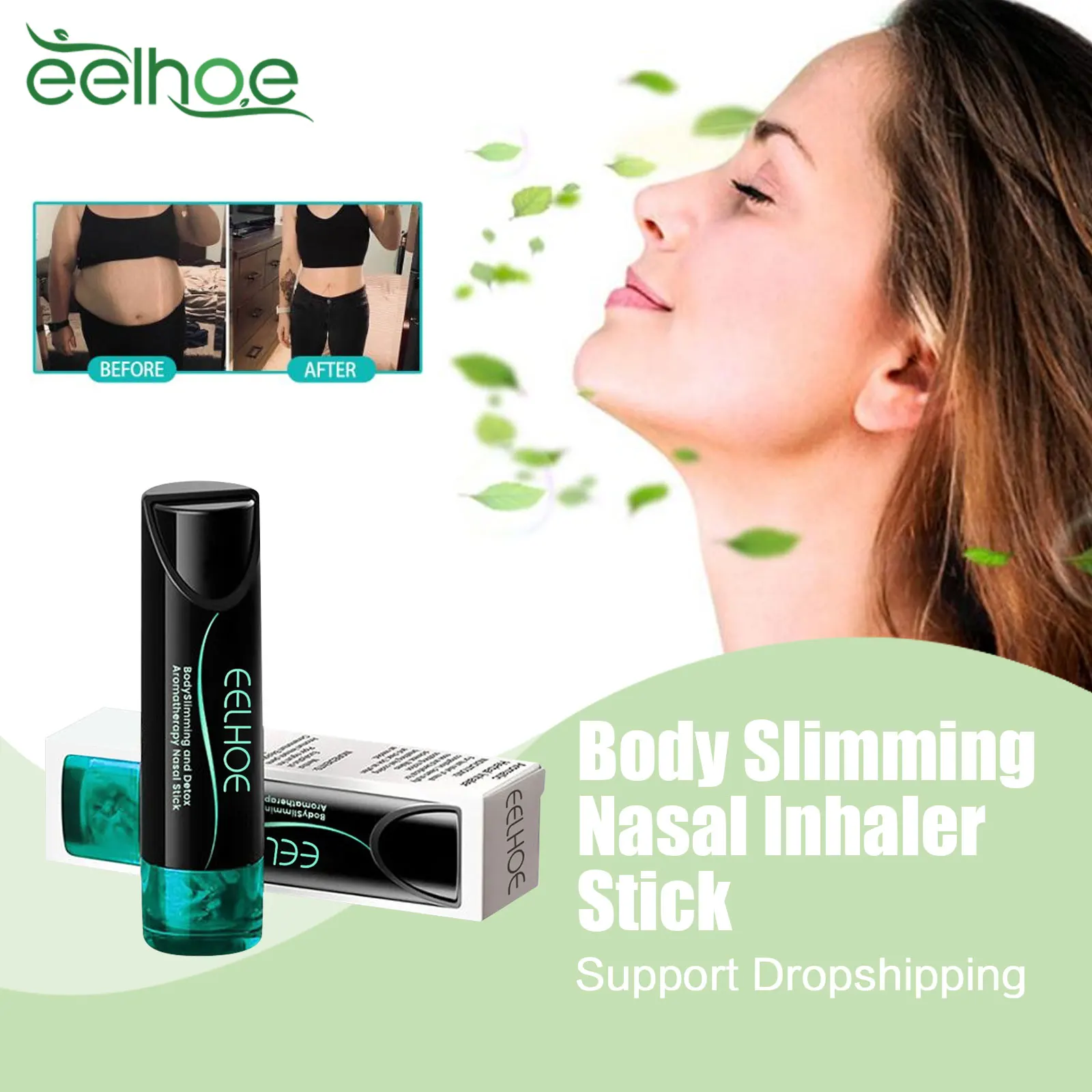 Body Slimming Nasal Inhaler Remove Waist Belly Arm Thigh Cellulite Aromatherapy Detox Breathe Stick Health Sculpting Burning Fat