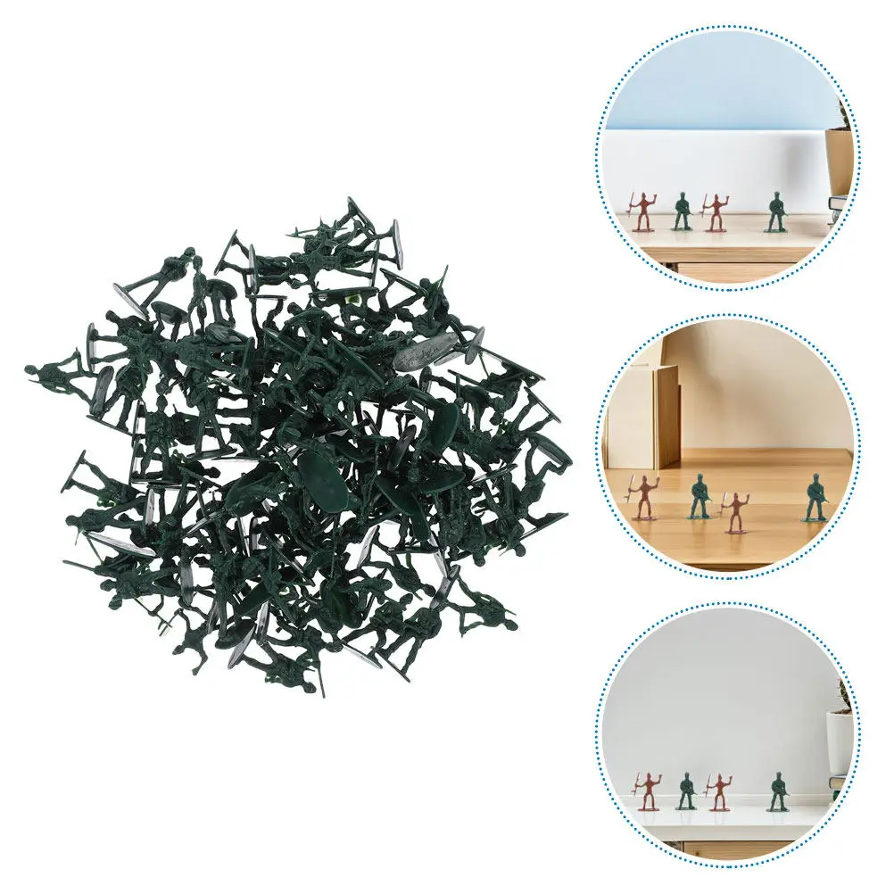 

200 Sturdy Mini Soldiers Plastic Realistic Poses for Sand Table Displays Diorama Crafting Educational Projects Imaginative Play